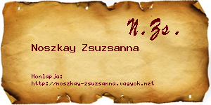 Noszkay Zsuzsanna névjegykártya